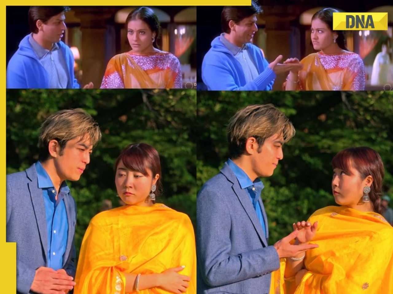 Japanese couple recreates Shah Rukh Khan-Kajol's iconic K3G scene with adorable twist, watch